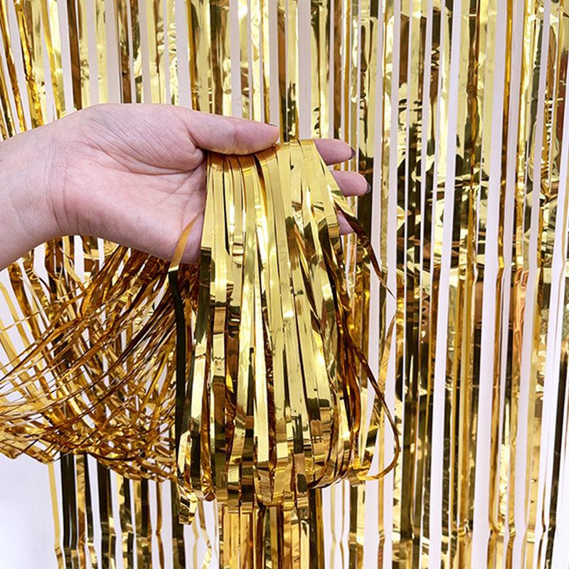 Foil Fringe Curtain Backdrop for Parties