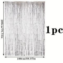 Foil Fringe Curtain Backdrop for Parties