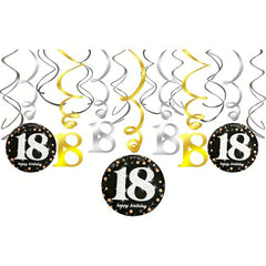 Birthday Party PVC Spiral Charm 18th Birthday Decoration