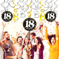 Birthday Party PVC Spiral Charm 18th Birthday Decoration