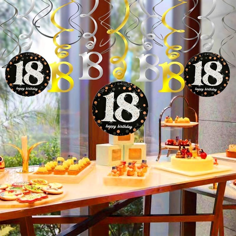 Birthday Party PVC Spiral Charm 18th Birthday Decoration