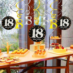 Birthday Party PVC Spiral Charm 18th Birthday Decoration