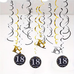 Birthday Party PVC Spiral Charm 18th Birthday Decoration