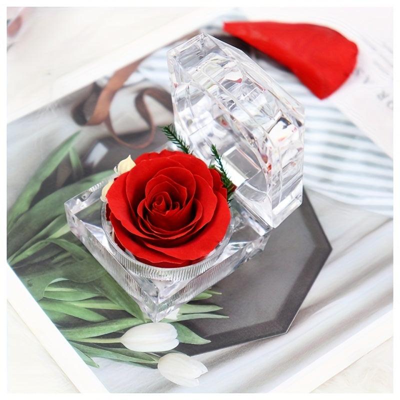Eternal Red Rose Crystal Acrylic Never Withered Rose for Christmas Anniversary
