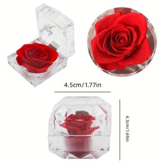 Eternal Red Rose Crystal Acrylic Never Withered Rose for Christmas Anniversary