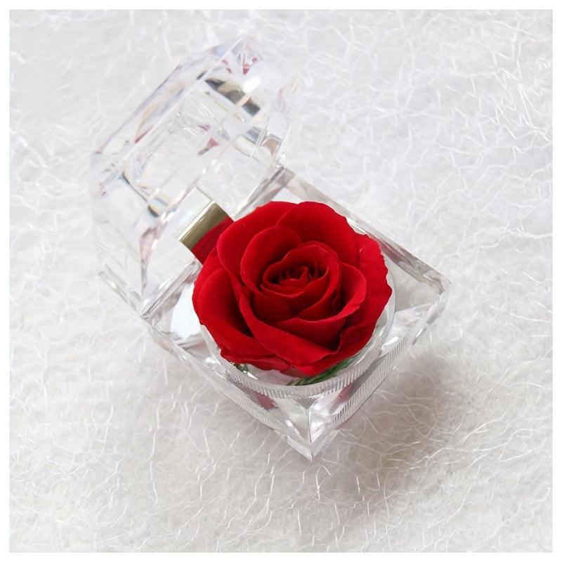 Eternal Red Rose Crystal Acrylic Never Withered Rose for Christmas Anniversary