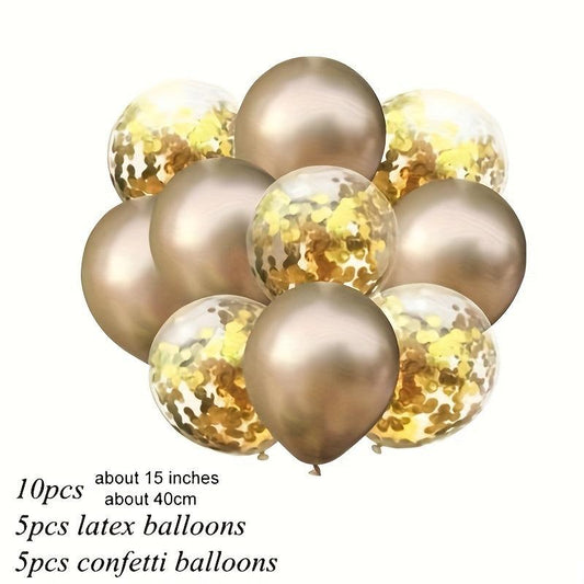 10pcs Colorful Sequin Balloons Set Holiday Decoration Balloons