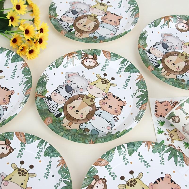 Host a Jungle Animal Party with Wild Tableware Decorations