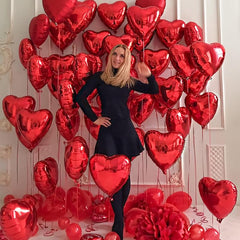 50pcs Love Red Balloon Set Wedding Anniversary Romantic Party Decoration