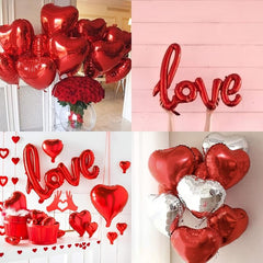 50pcs Love Red Balloon Set Wedding Anniversary Romantic Party Decoration