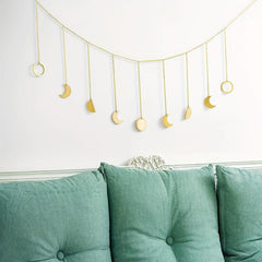 Moon Phase Wall Hanging Boho Decor Garland Moons Hanging Art
