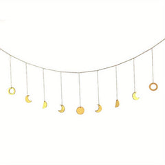 Moon Phase Wall Hanging Boho Decor Garland Moons Hanging Art