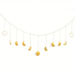 Moon Phase Wall Hanging Boho Decor Garland Moons Hanging Art