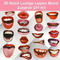 20pcs Funny Lips Photo Studio Props With Stick Party Photo Props