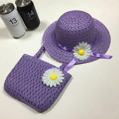 Kids Princess Straw Sun Hat & More + Hat Bag