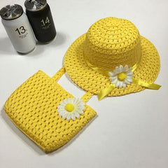 Kids Princess Straw Sun Hat & More + Hat Bag