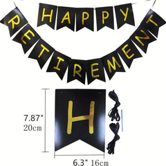 92pc Retirement Party Supplies with Happy Retirement Banner & Decorations