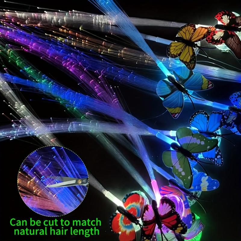 12pcs LED Fiber Optic Hair Barrettes Party Favors