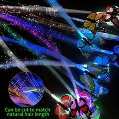 12pcs LED Fiber Optic Hair Barrettes Party Favors