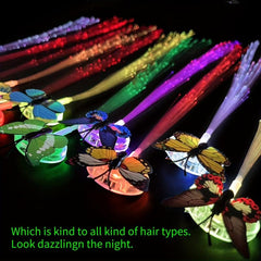 12pcs LED Fiber Optic Hair Barrettes Party Favors