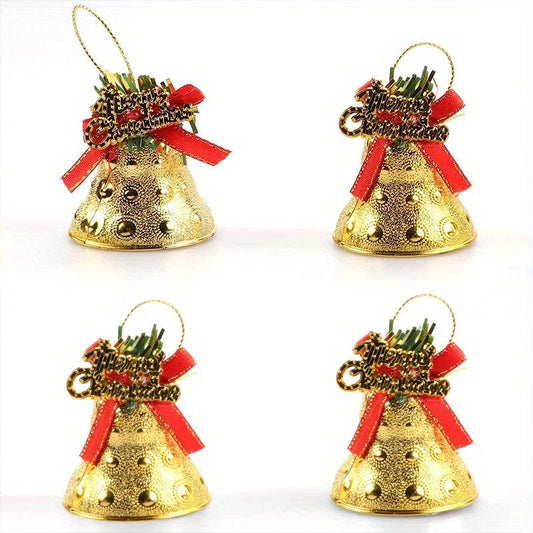 4pcs Christmas Bell Ornaments Tree Party Decorations Supplies