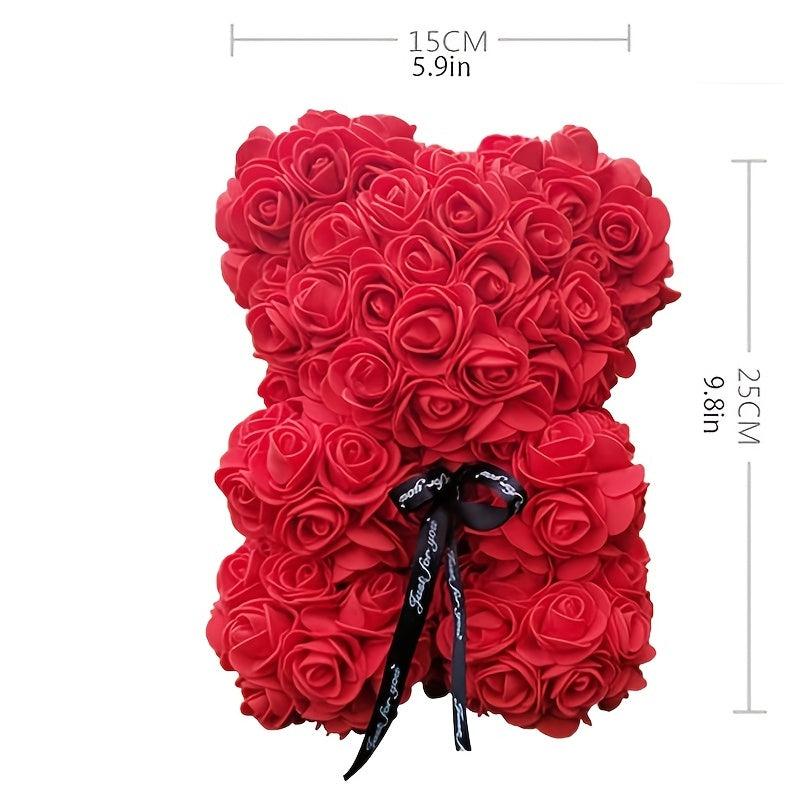 Rose Teddy Bear Gift for Her - Perfect Romantic Gift for Girlfriend, Wife