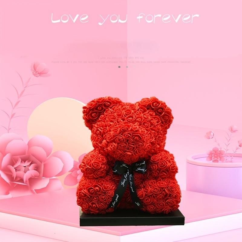 Rose Teddy Bear Gift for Her - Perfect Romantic Gift for Girlfriend, Wife