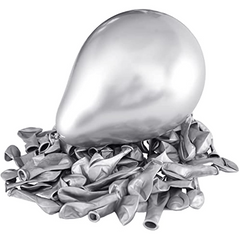 20pcs Silvery Metallic Balloons for Party Decorations