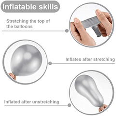 20pcs Silvery Metallic Balloons for Party Decorations
