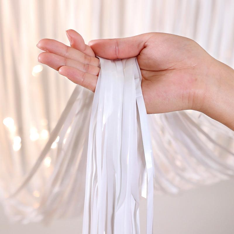 Macaroon Powder Trimmed Curtain Door Rain Curtain Decoration