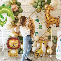 7pcs XXL Foil Balloon Animals - Jungle Animals Balloons