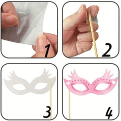 53Pcs Wedding Photo Booth Props for Fun Bridal Shower & Bachelorette Party