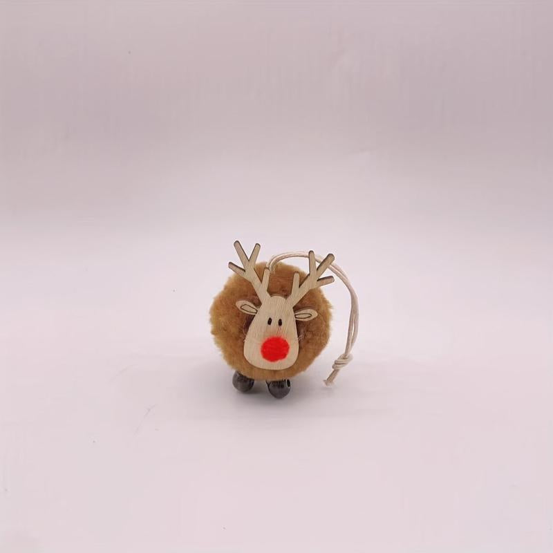 Christmas Reindeer Wool Ball Tree Decoration