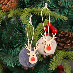 Christmas Reindeer Wool Ball Tree Decoration