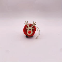 Christmas Reindeer Wool Ball Tree Decoration