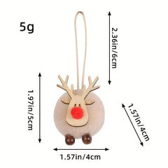 Christmas Reindeer Wool Ball Tree Decoration