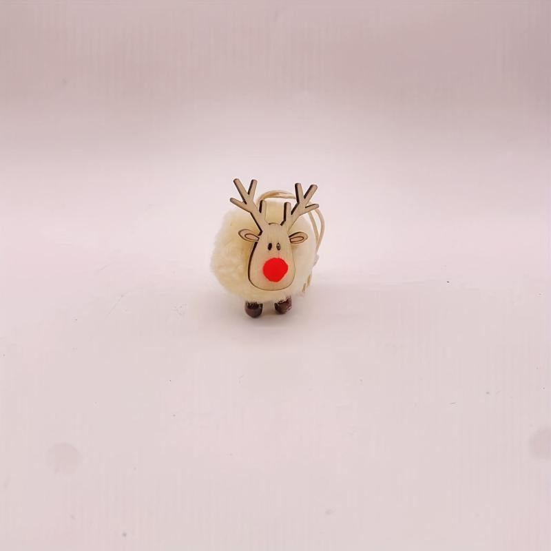 Christmas Reindeer Wool Ball Tree Decoration