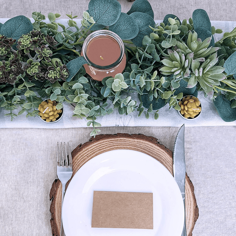 Faux Eucalyptus Garland Grey Green Wedding Arch Swag Backdrop Garland