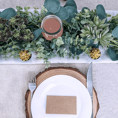 Faux Eucalyptus Garland Grey Green Wedding Arch Swag Backdrop Garland