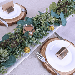 Faux Eucalyptus Garland Grey Green Wedding Arch Swag Backdrop Garland