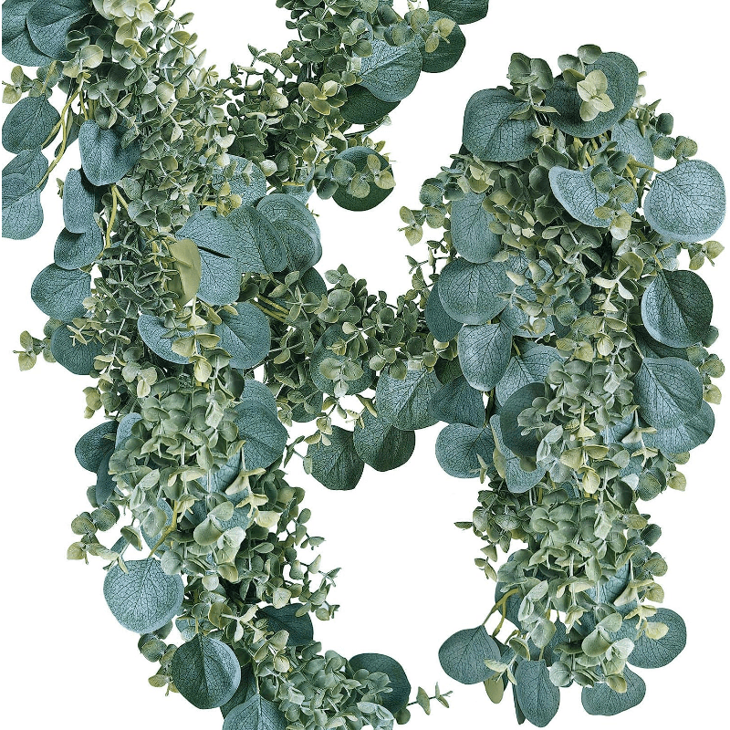 Faux Eucalyptus Garland Grey Green Wedding Arch Swag Backdrop Garland