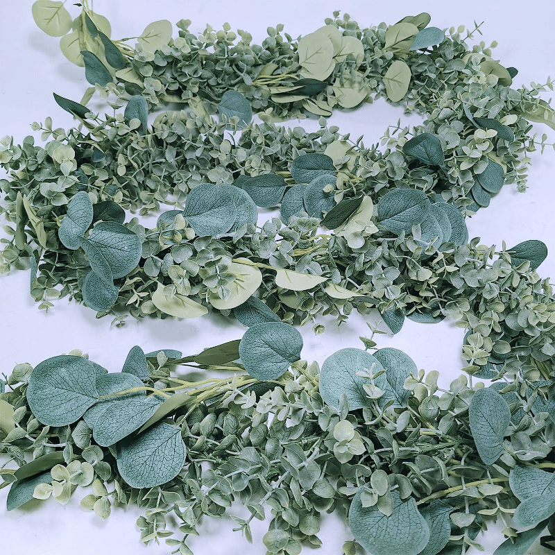 Faux Eucalyptus Garland Grey Green Wedding Arch Swag Backdrop Garland