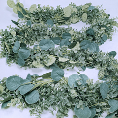 Faux Eucalyptus Garland Grey Green Wedding Arch Swag Backdrop Garland