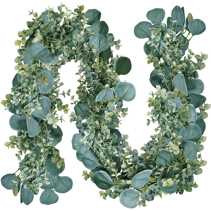 Faux Eucalyptus Garland Grey Green Wedding Arch Swag Backdrop Garland