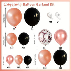 100pcs Rose Balloon Garland Set for Wedding Birthday Graduation