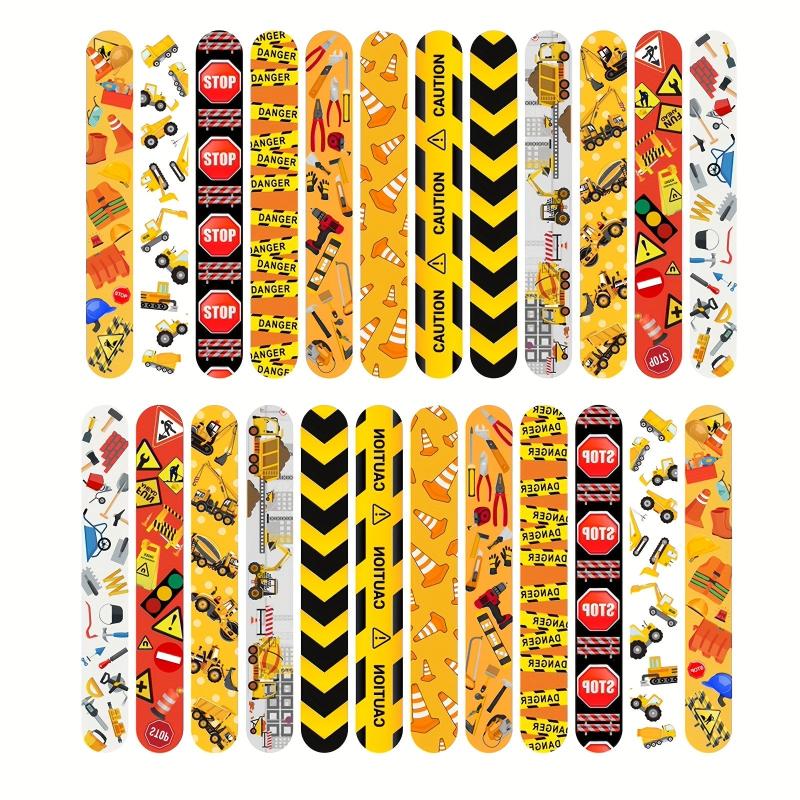 24pcs Slap Bracelets for Kids Construction Party Favors Bulk Toys