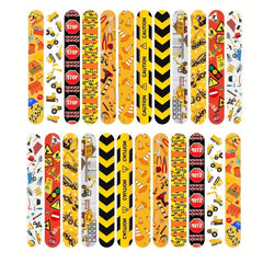 24pcs Slap Bracelets for Kids Construction Party Favors Bulk Toys