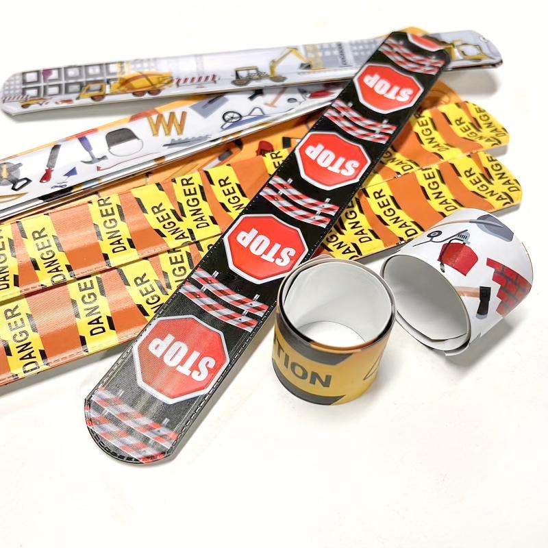 24pcs Slap Bracelets for Kids Construction Party Favors Bulk Toys