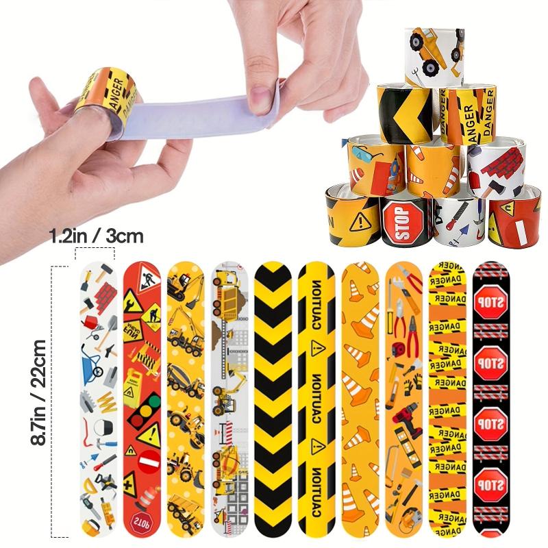 24pcs Slap Bracelets for Kids Construction Party Favors Bulk Toys