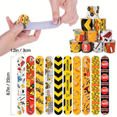 24pcs Slap Bracelets for Kids Construction Party Favors Bulk Toys